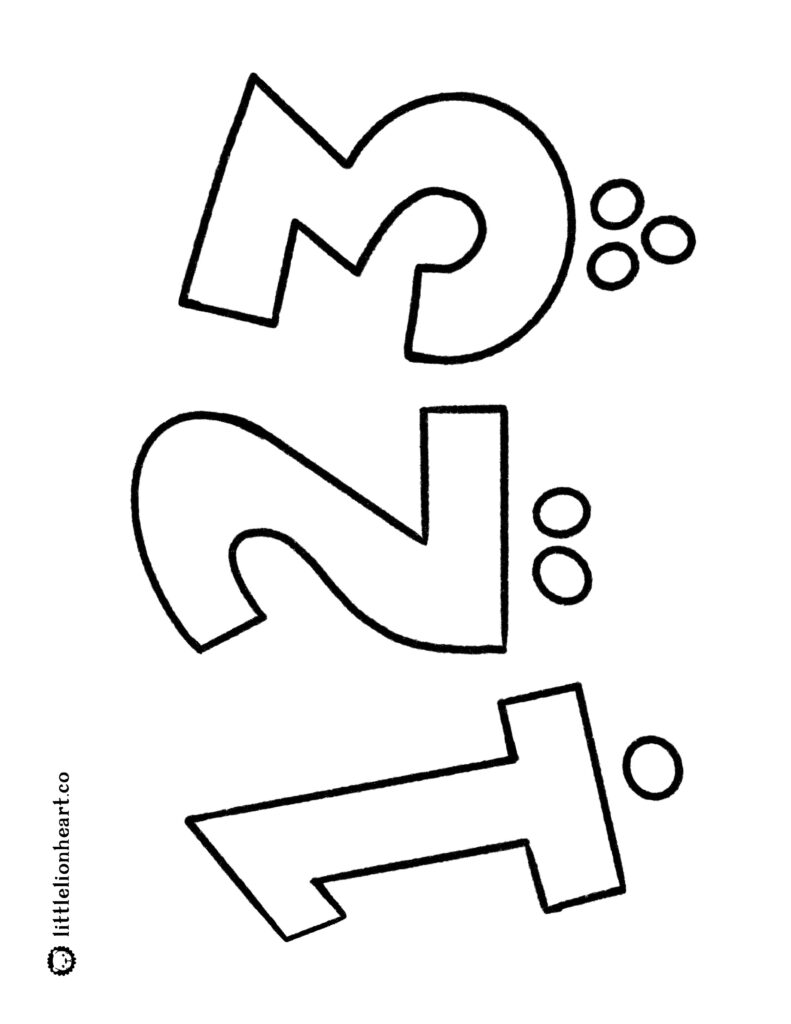 Free Numbers Coloring Page for Toddlers