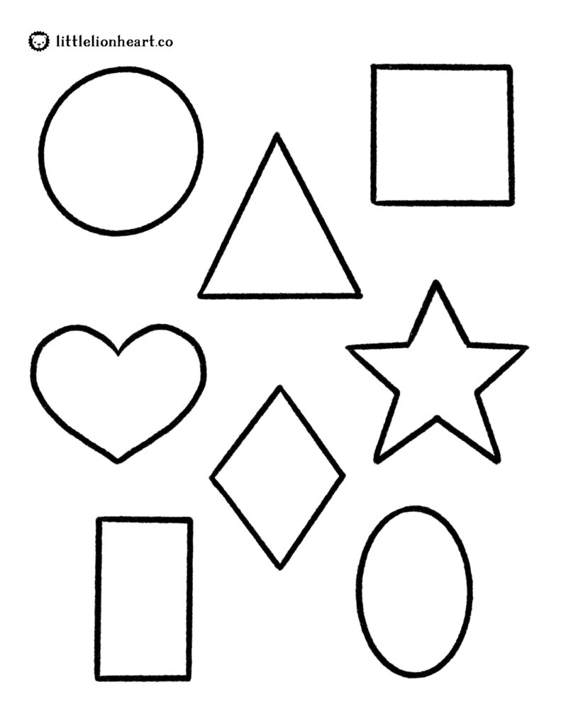 Free Shapes Coloring Page