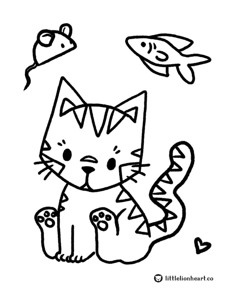 Free Cat Coloring Page