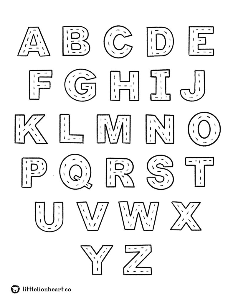 Free Alphabet coloring page for toddlers