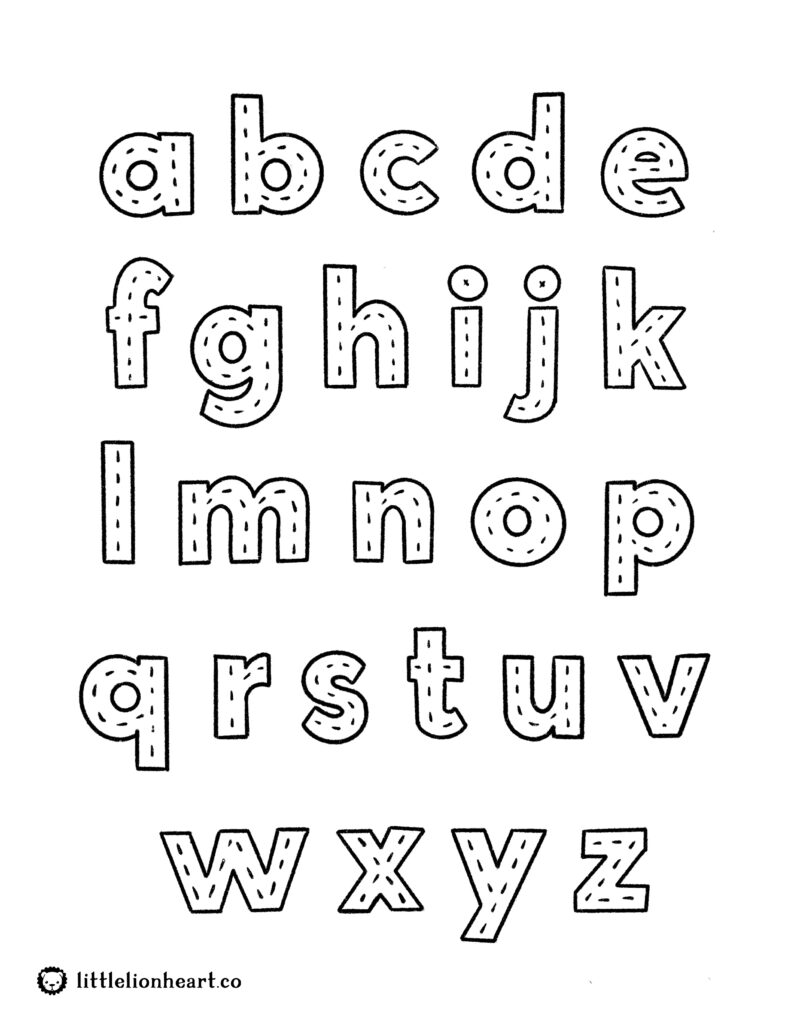 Free Alphabet coloring page for toddlers